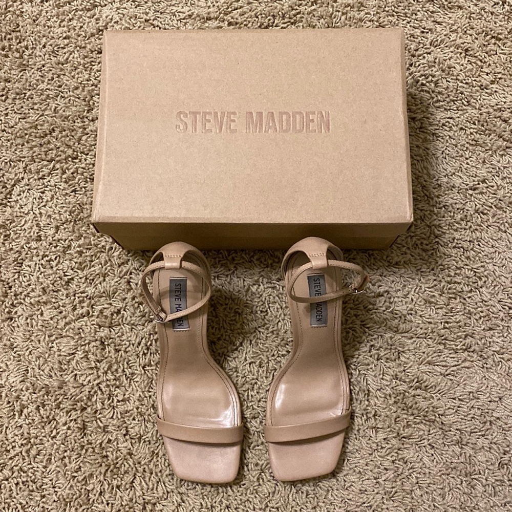 Natural Steve Madden Skinny Heels